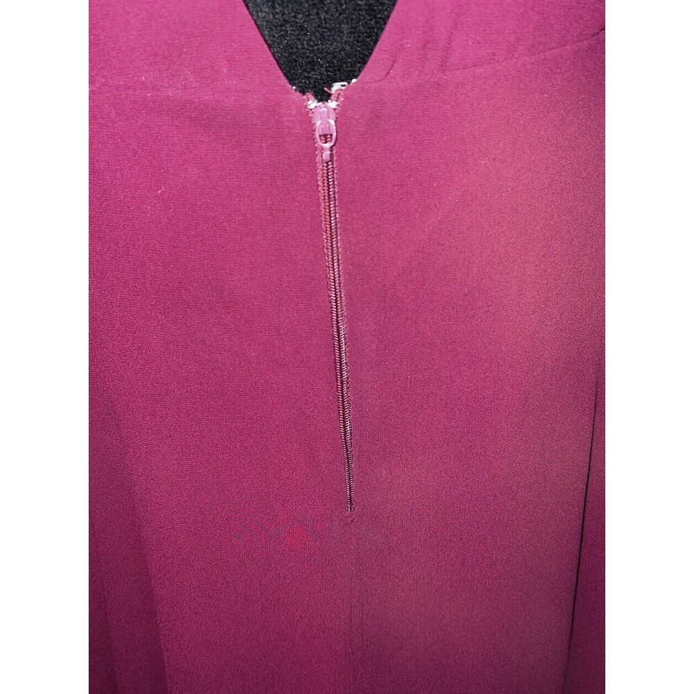 Show Me Your Mumu Kendall Maxi Dress Merlot Chiffon Sleeveless Floor Length XL - Picture 9 of 12